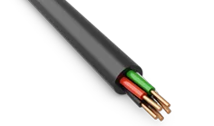 Power cables with plastic insulation and sheath